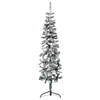 The Living Store Halve Kunstkerstboom - PVC - 150 cm - Witte Sneeuwblokken