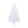 The Living Store Kunstkerstboom - Wit - 150 cm - PVC - Metalen standaard