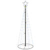 The Living Store Kegelkerstboom LED 70x180cm - Koudwit - 108 LEDs - Compact ontwerp