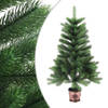 The Living Store Kunstkerstboom Mand - 65 cm - PE naaldvormige takken - LED verlichting - Groen - Incl - accessoires