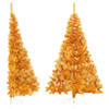 The Living Store Halve Kunstkerstboom - 240 cm - PVC/Staal - Goud - Volle uitstraling - Stevige standaard - Halfrond