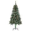 The Living Store Kunstkerstboom - The Living Store - kerstboom - 150 cm - levensecht - wit glitter