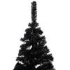 The Living Store Kunstkerstboom - Zwart - 210 cm - Met LED-verlichting