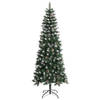 The Living Store Kunstkerstboom - 210 cm - Groen/Wit - Met scharnierende constructie