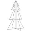 The Living Store Kerstkegelboom Metaal - 78 x 120 cm - Koudwit - 160 LEDs