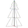 The Living Store Kerstkegelboom - LED Verlichting - 200 LEDs - 8 lichteffecten - 98 x 150 cm - Waterdicht