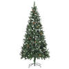 The Living Store kunstkerstboom - Dennenboom - 210 cm - Levensecht - 1.060 puntige uiteinden - Met glitter en