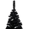 The Living Store Kunstkerstboom - Zwart - 150 cm - PVC en staal - 380 uiteinden