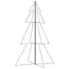 The Living Store Kerstkegelboom - LED Verlichting - 240 LEDs - 8 Lichteffecten - 118 x 180 cm - Warmwit