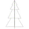 The Living Store Kerstkegelboom - Verlichting met 240 LEDs - 8 lichteffecten - ø 118 x 180 cm - Waterproof