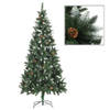 The Living Store Kunstkerstboom - Dennenboom 210 cm - Levensechte takken - LED-verlichting - USB-aansluiting -