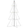 The Living Store Kerstkegelboom 143x250 cm - Meerkleurig - LED-verlichting - 8 lichteffecten