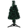 The Living Store Kerstboom Glasvezel Mini - 64 cm - Zwart