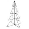 The Living Store Kerstkegelboom - LED Verlichting - 240 krachtige LEDs - 115 x 150 cm - Metaal