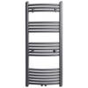 The Living Store Handdoekradiator - Dubbele functie - Grijs - 500 x 1.160 mm - 18 dwarsbalken