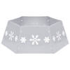 The Living Store Kerstboomkraag Metalen Zilver en Wit - 52.5 cm Bovenkant - 68 cm Onderkant - 25 cm Hoogte -