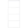 The Living Store Schuifdeur 90x205 cm ESG-glas en aluminium wit - Deurhor