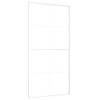 The Living Store Schuifdeur - Wit - 102.5 x 205 cm - Aluminium frame - ESG-glas