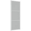 The Living Store Binnendeur - Getemperd glas - Mat glaspaneel - 76x201.5 cm - Wit - Aluminium frame