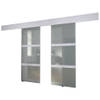 The Living Store Dubbele glazen schuifdeur - 205 x 75 cm - Lichtdoorlatend - Stijlvol en plaatsbesparend - Inclusief