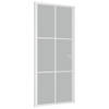 The Living Store Deur Moderne glazen binnendeur - 93 x 201.5 cm - Gehard glas en aluminium - 5mm glasdikte