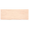 The Living Store Wandplank Massief Eikenhout - Rustieke Stijl - 160 x 60 x 6 cm - Handgemaakt - Onbehandeld -