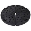 The Living Store Parasolvoetenset - 4 stuks - zwart - HDPE - 101 x 8 cm (ø x H) - 69 x 47 x 8 cm (L x B x H) - 15L