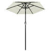 The Living Store Parasol 3-lags - Zandkleur - 200 x 228 cm (ø x H) - UV-beschermend polyester