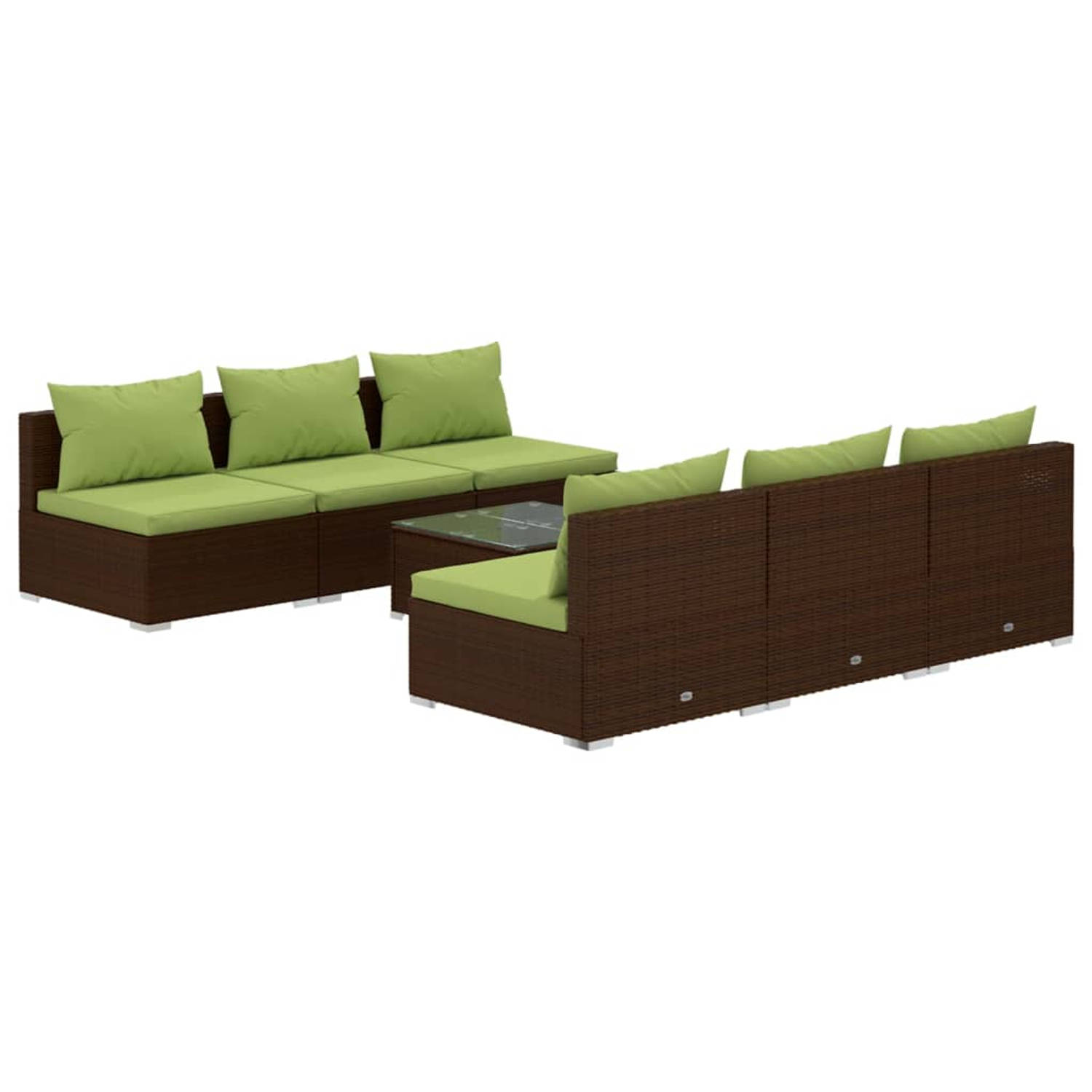 The Living Store Rattan Tuinset - 60x60x30 cm - Modulair Design