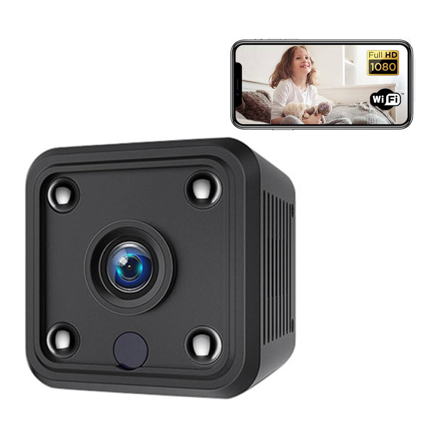 Spy Camera 1080P Full HD met WIFI en Nightvision incl. 32GB SD kaart Verborgen mini Spycam met Gelui