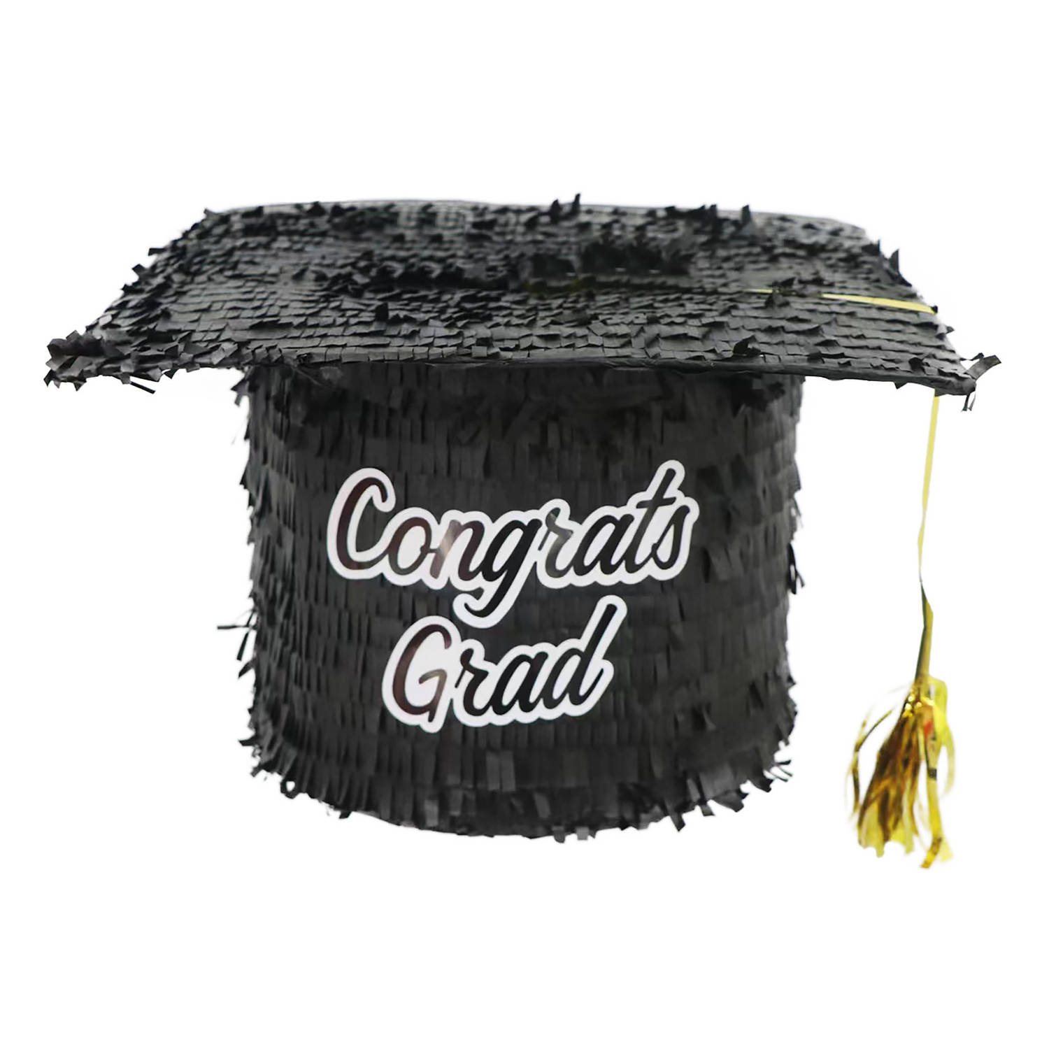 Funny Fashion Pinata van papier - Geslaagd/graduation hoedje thema - 28 x 29 x 15 cm - Diploma