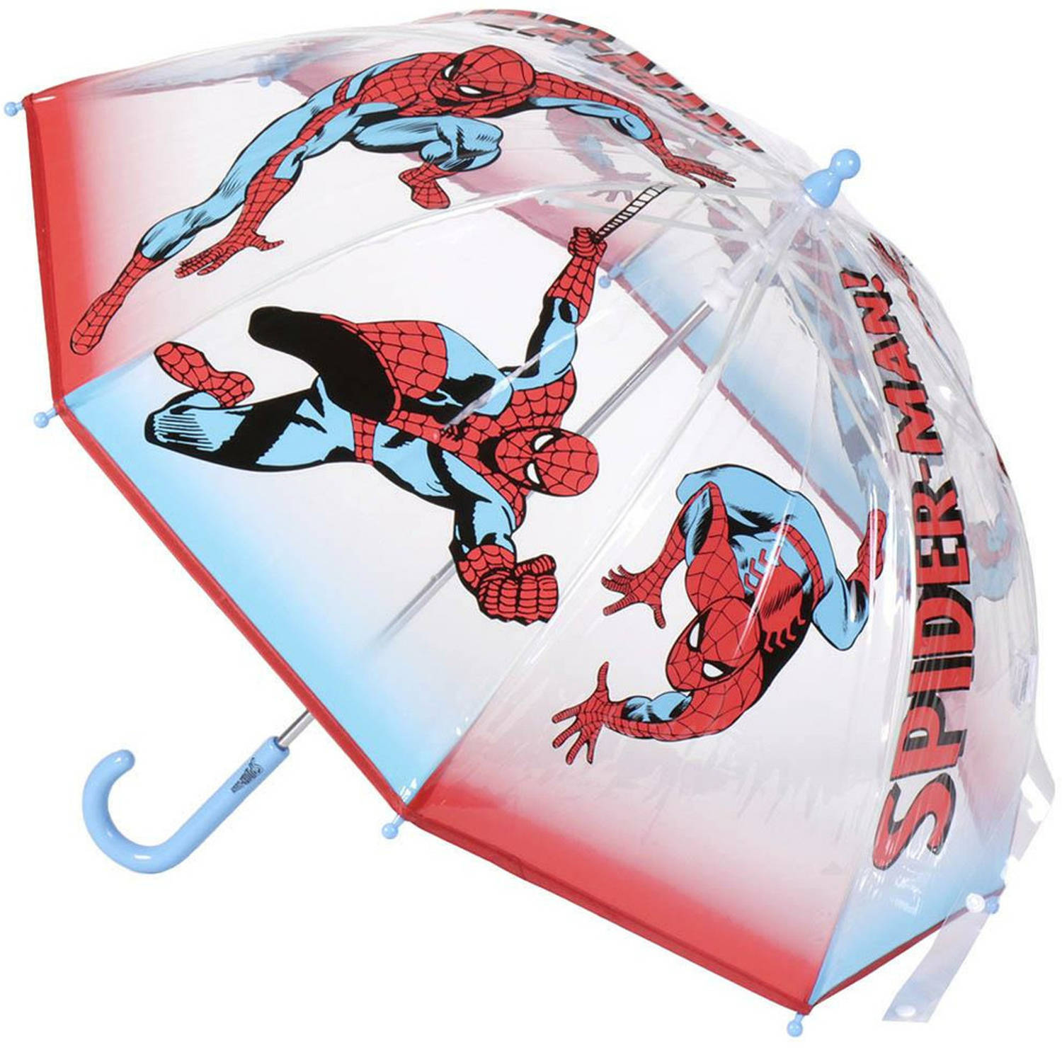 Marvel Spiderman kinderparaplu transparant D71 cm Paraplu's