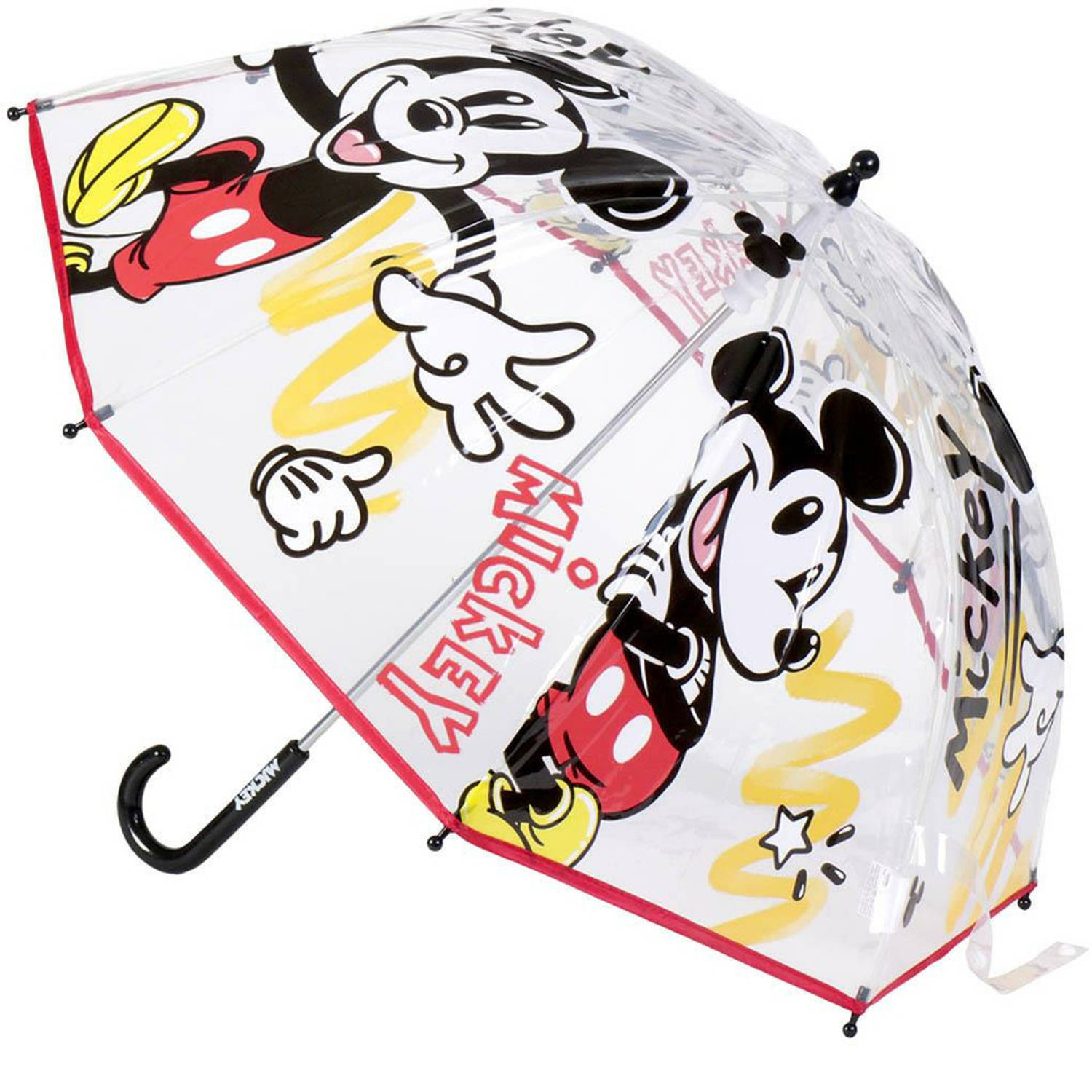 Disney Mickey Mouse kinderparaplu transparant D71 cm Paraplu's