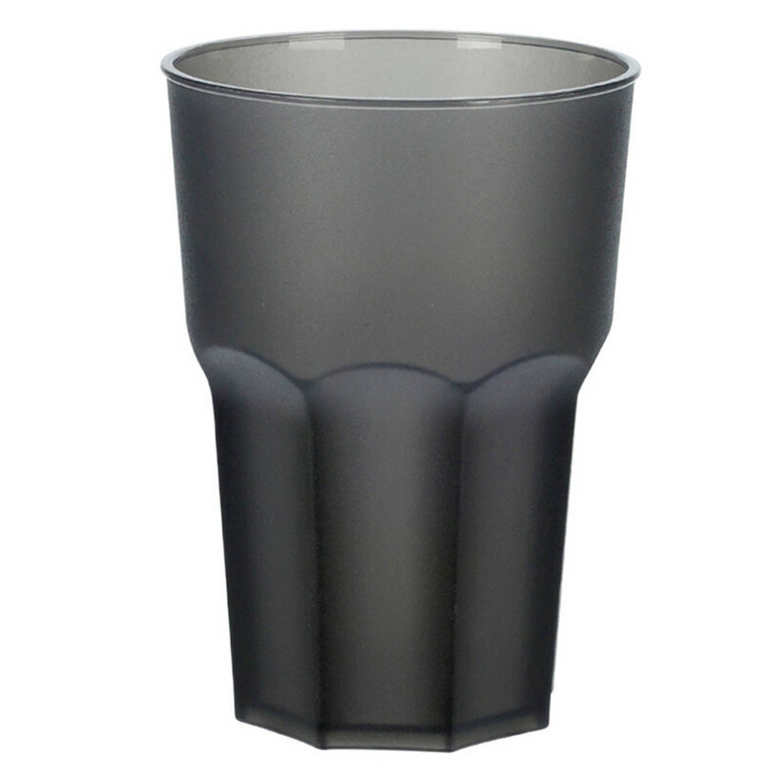 Limonade/drinkbeker kunststof - zwart - 480 ml - 12 x 9 cm - Bekers