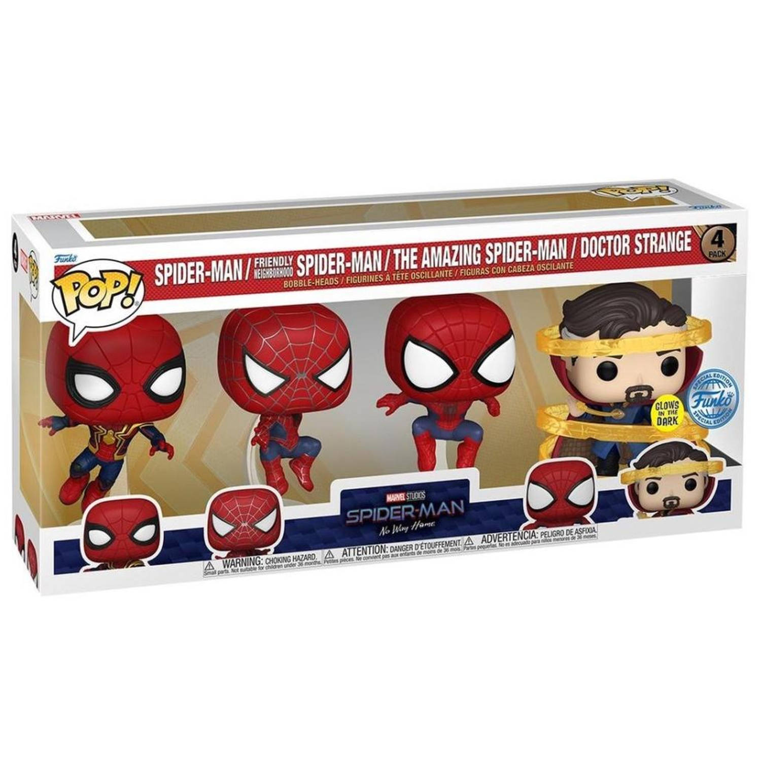 Funko Pop! Marvel - Spider-Man No Way Home S3 4-Pack Glow in the Dark Exclusive