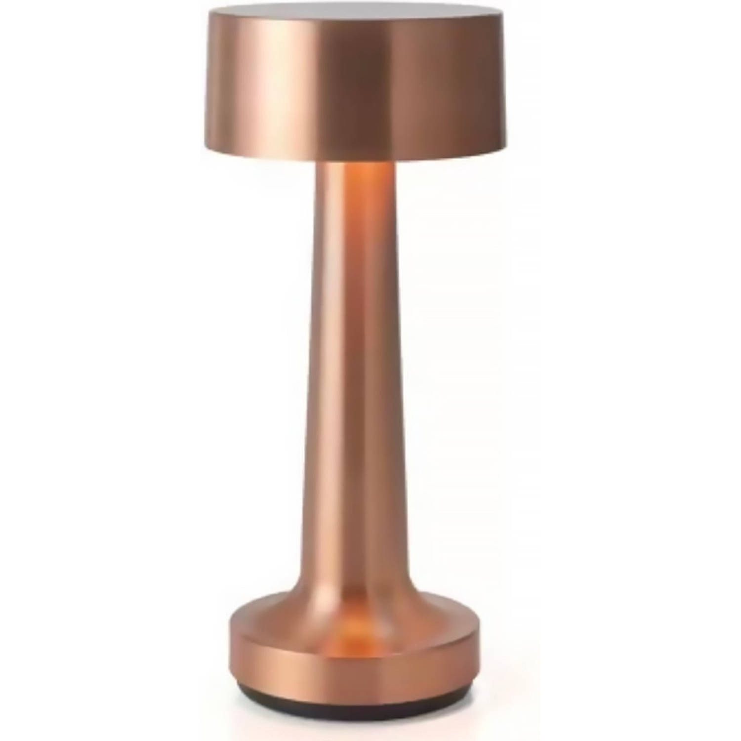Goliving tafellamp op batterijen - Oplaadbaar en dimbaar - Moderne touch lamp roségoud - Nachtlamp draadloos