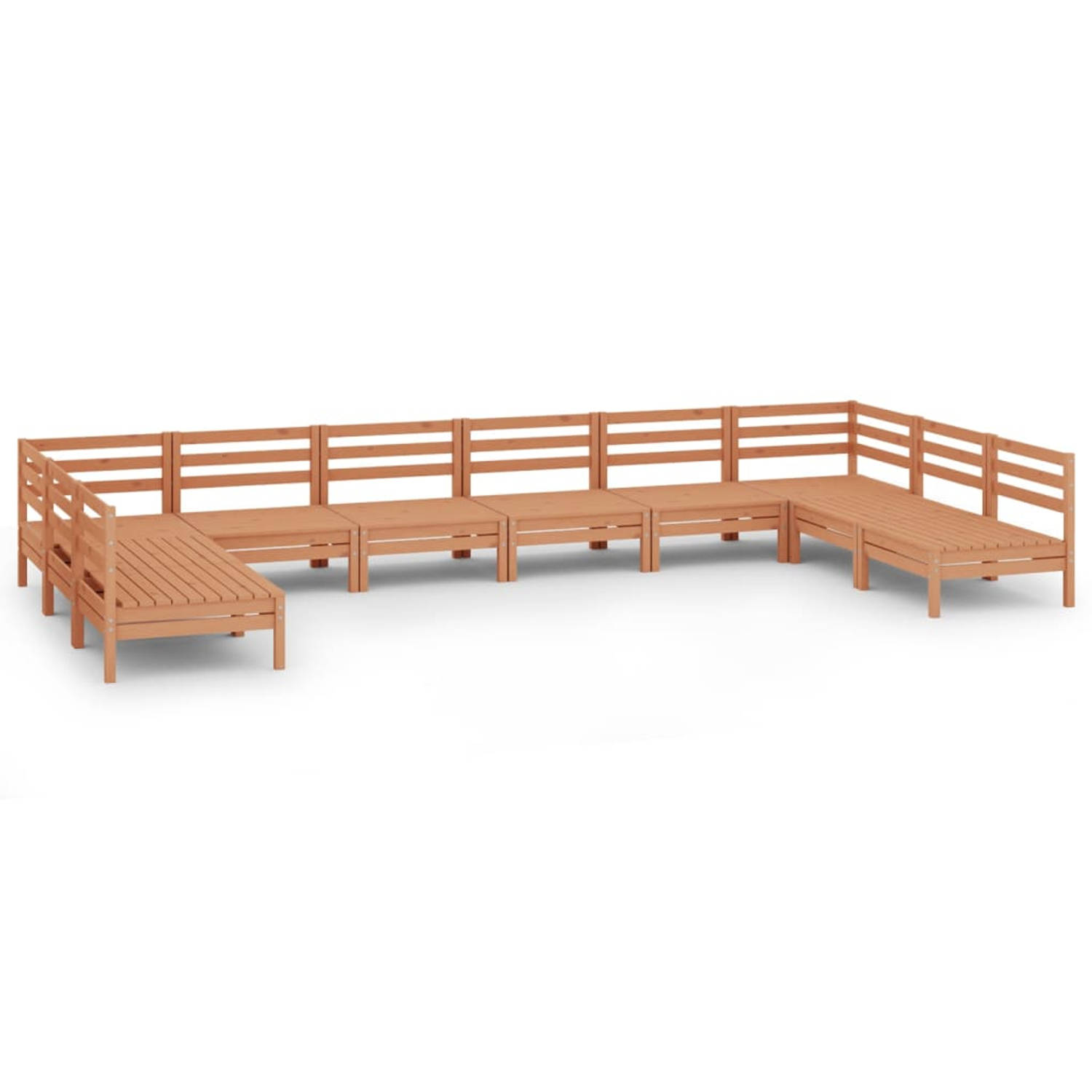 The Living Store Tuinset Pallet - 63.5 x 63.5 x 62.5 cm - Honingbruin - Massief grenenhout