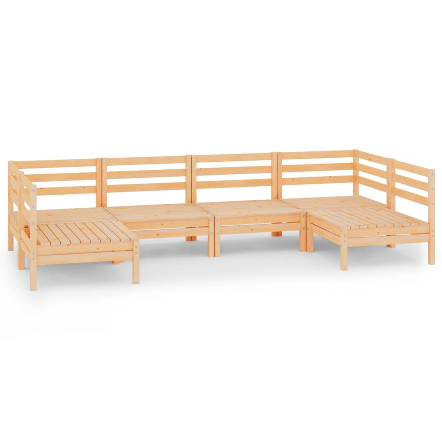 The Living Store Loungeset - Pallet - Grenenhout - 63.5 x 63.5 x 62.5 cm