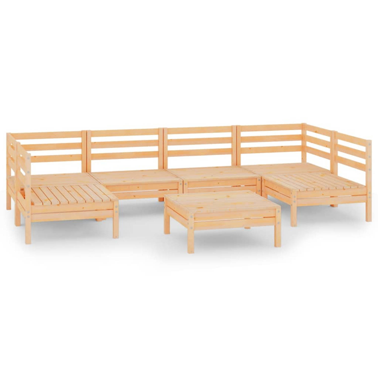 The Living Store Loungeset Pallet - 63.5 x 63.5 x 62.5 cm - Massief grenenhout
