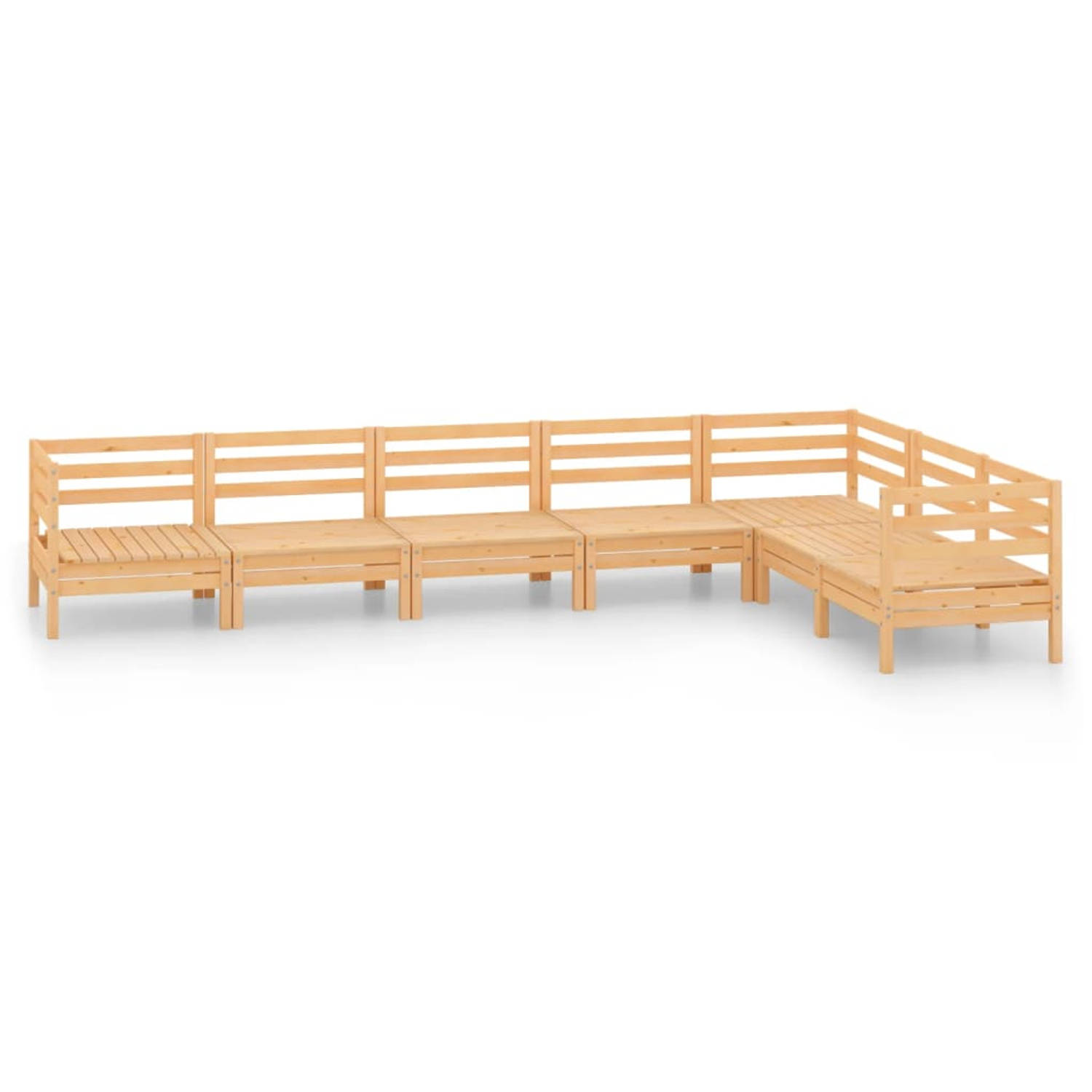 The Living Store Loungeset Pallet Grenenhout - 63.5x63.5x62.5 cm - Modulair