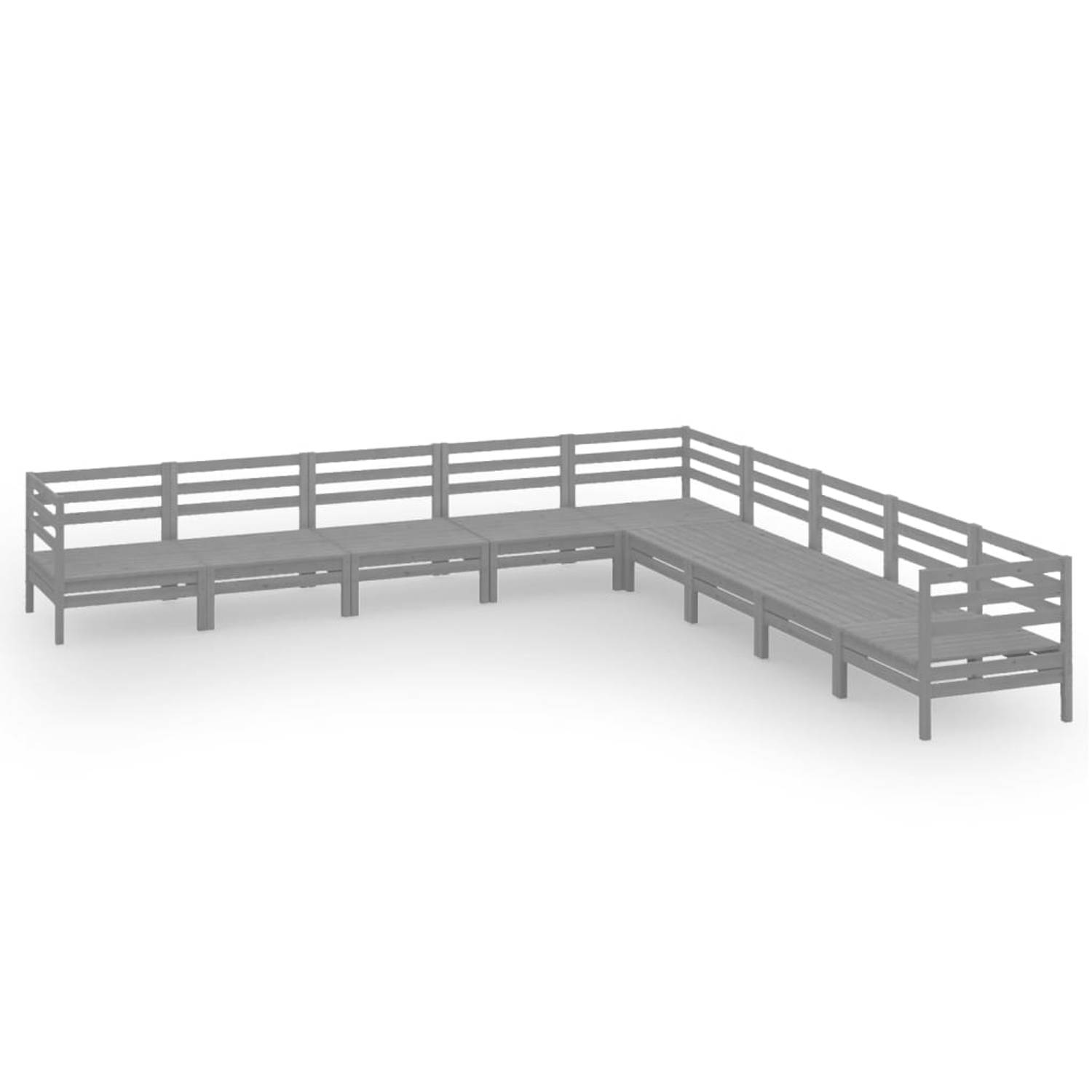 The Living Store Tuinset - Pallet - Hout - 63.5 x 63.5 x 62.5 cm