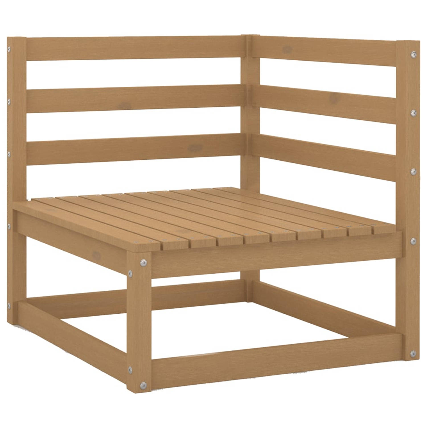 The Living Store 3-delige Loungeset massief grenenhout honingbruin - Tuinset