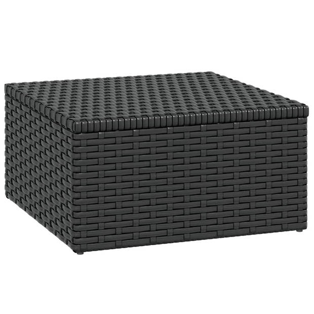 vidaXL Loungeset poly rattan zwart