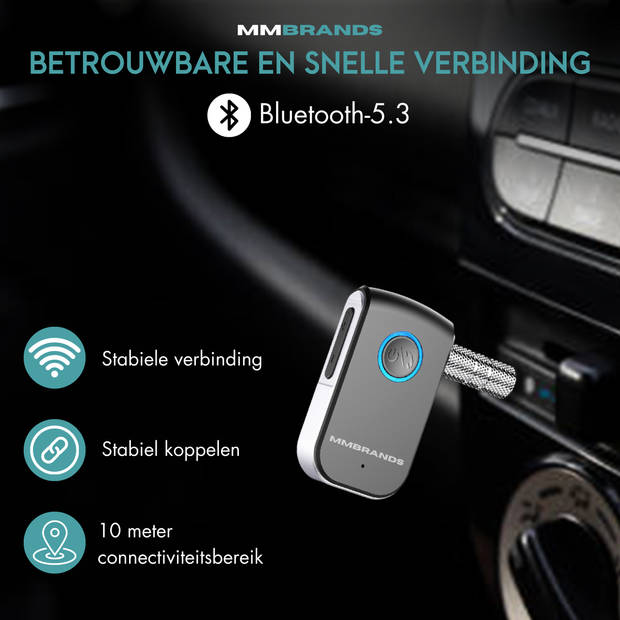 MM Brands Bluetooth Receiver - BT 5.3 - 3.5MM AUX - Bluetooth Ontvanger