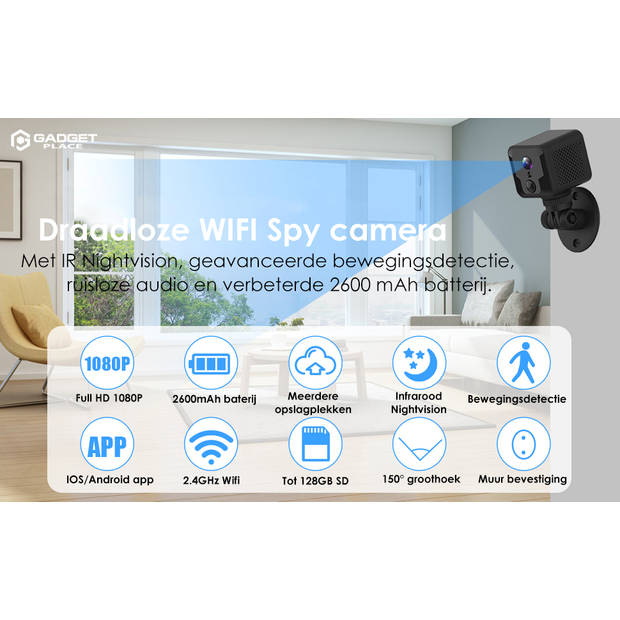 Spy Camera Pro 1080P Full HD met Nightvision incl. 32GB SD kaart - Beveiligingscamera - Verborgen camera