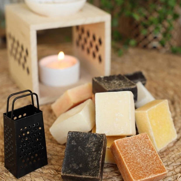 Ideas4seasons Amberblokjes/geurblokjes - dennen en eucalyptus - 6x stuks - huisparfum - Amberblokjes