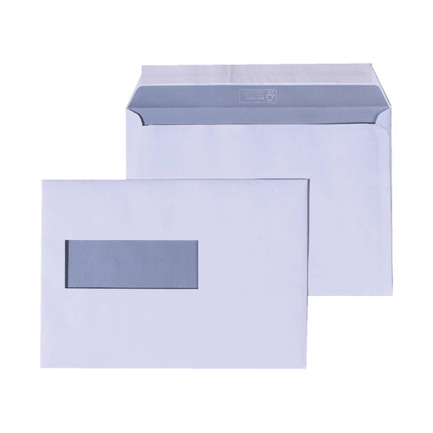 DULA EA5 Enveloppen - Venster links -156 x 220 mm - 25 stuks - Wit - Zelfklevend met plakstrip - 80 gram