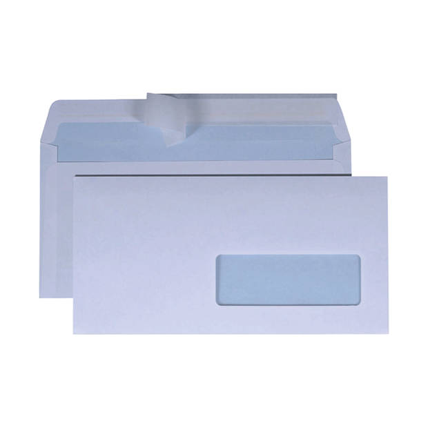 DULA C5/6 Enveloppen - Bank envelop - Venster rechts - 114 x 229 mm - 500 stuks - zelfklevend met plakstrip - 80 Gram