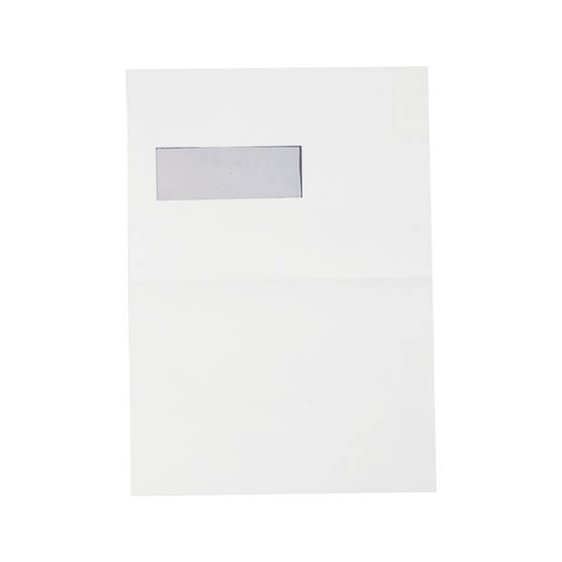 DULA EA4 Enveloppen - Akte envelop - Venster links - 220 x 312 mm - 50 stuks - Wit -zelfklevend met plakstrip - 120 gram
