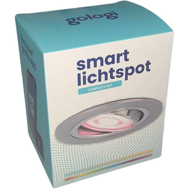 Gologi Slimme Inbouwspots - Smart LED Downlight Dimbaar - Kantelbaar - Warm Wit Licht - Gu10 LED Lamp - Wit